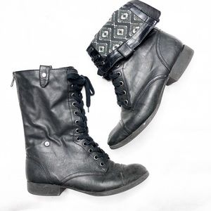 Black Laceup Boots